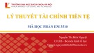 Bài giảng Lý thuyết tài chính tiền tệ: Chương 2.1 và 2.2 - Nguyễn Thị Bích Nguyệt