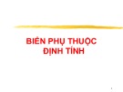 Bài giảng Thống kê và phân tích dữ liệu: Biến phụ thuộc định tính