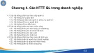Bài giảng Hệ thống thông tin quản lý - Chương 4: Các hệ thống thông tin quản lý trong doanh nghiệp (Năm 2022)