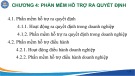 Bài giảng Các phần mềm ứng dụng trong doanh nghiệp - Chương 4: Phần mềm hỗ trợ ra quyết định