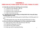 Bài giảng Quản trị tri thức - Chương 4: Triển khai hệ thống quản trị tri thức trong tổ chức (Năm 2022)