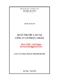Luận văn Thạc sĩ Quản trị kinh doanh: Quản trị thù lao tại Công ty cổ phần Cẩm Hà
