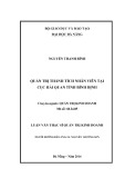 Luận văn Thạc sĩ Quản trị kinh doanh: Quản trị thành tích nhân viên tại Cục Hải quan tỉnh Bình Định