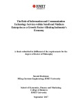 Doctoral thesis of Philosophy: The role of information and communication technology services within small and medium enterprise as a growth factor affecting Indonesia's economy