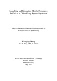 Doctoral thesis of Philosophy: Modelling and simulating mobile commerce diffusion in China using system dynamics