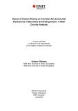 Master's thesis of Business: Impact of carbon pricing on voluntary environmental disclosures of electricity generating sector: a multi country analysis