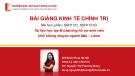 Bài giảng Kinh tế chính trị: Chương 1 - Nguyễn Thị Phương Dung
