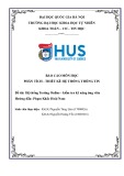 Báo cáo môn học Phân tích - Thiết kế hệ thống thông tin: Hệ thống Testing Online - Kiểm tra kỹ năng ứng viên
