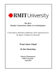 Masters by Research: The hive: identity construction within a coworking space
