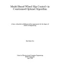 Master's thesis of Engineering: Model based wheel slip control via constrained optimal algorithm