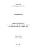 Luận án Tiến sĩ Quản lý đất đai: Nghiên cứu việc tiếp cận và thực hiện các quyền của người sử dụng đất tại thành phố Cao Lãnh, tỉnh Đồng Tháp