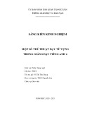Sáng kiến kinh nghiệm THCS: Một số thủ thuật dạy từ vựng trong giảng dạy Tiếng Anh 6
