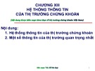 Bài giảng Chương 8: Thông tin của thị trường chứng khoán - ThS. Đỗ Văn Quý