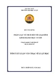 Tóm tắt Luận văn Thạc sĩ Luật học: Pháp luật về thuế đối với loại hình kinh doanh trực tuyến