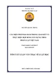 Tóm tắt Luận văn Thạc sĩ Luật học: Các biện pháp bảo đảm trong giao kết và thực hiện hợp đồng xây dựng theo pháp luật Việt Nam