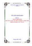 Sáng kiến kinh nghiệm THPT: Một số biện pháp phát huy năng lực nói và nghe của học sinh trong giờ học Ngữ văn lớp 10