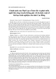 Chính sách của Thái Lan về bảo tồn và phát triển nghề thủ công truyền thống gắn với du lịch: Một số bài học kinh nghiệm cho tỉnh Cao Bằng