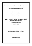 Tóm tắt Luận văn Thạc sĩ Quản lý công: Quản lý nhà nước về phát thanh, truyền hình trên địa bàn tỉnh Đắk Lắk