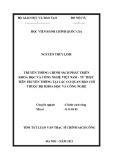 Tóm tắt  Luận văn Thạc sĩ Chính sách công: Truyền thông chính sách phát triển khoa học và công nghệ Việt Nam - từ thực tiễn truyền thông tại các cơ quan báo chí thuộc Bộ Khoa học và Công nghệ