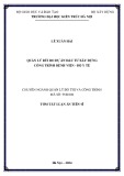 Tóm tắt Luận án Tiến sĩ Quản lý đô thị và công trình: Quản lý rủi ro dự án đầu tư xây dựng công trình bệnh viện - Bộ Y tế
