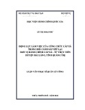 Luận văn Thạc sĩ Quản lý công: Động lực làm việc của công chức cấp xã trong bối cảnh sắp xếp lại đơn vị hành chính cấp xã - từ thực tiễn huyện Hải Lăng, tỉnh Quảng Trị