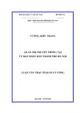 Luận văn Thạc sĩ Quản lý công: Quản trị truyền thông tại Ủy ban nhân dân thành phố Hà Nội
