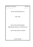 Luận văn Thạc sĩ Quản lý kinh tế: Quản lý du lịch cộng đồng trên địa bàn thị xã Sa Pa, tỉnh Lào Cai