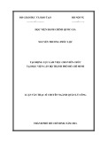 Luận văn Thạc sĩ Quản lý công: Tạo động lực làm việc cho viên chức tại Học viện Cán bộ Thành phố Hồ Chí Minh