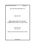 Tóm tắt Luận văn Thạc sĩ Quản lý công: Hiện đại hóa công tác văn thư tại Bệnh viện Châm cứu Trung ương