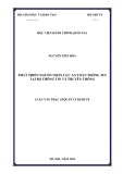 Luận văn Thạc sĩ Quản lý kinh tế: Phát triển nguồn nhân lực an toàn thông tin tại Bộ Thông tin và Truyền thông