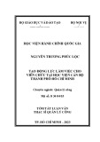 Tóm tắt Luận văn Thạc sĩ Quản lý công: Tạo động lực làm việc cho viên chức tại Học viện Cán bộ Thành phố Hồ Chí Minh