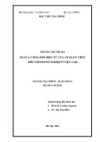 Luận án Tiến sĩ Tài chính - ngân hàng: Quản lý hóa đơn điện tử của cơ quan thuế đối với doanh nghiệp ở Việt Nam
