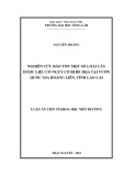 Luận án Tiến sĩ Khoa học môi trường: Nghiên cứu bảo tồn một số loài cây dược liệu có nguy cơ bị đe dọa tại Vườn Quốc gia Hoàng Liên, tỉnh Lào Cai