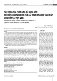 Tác động của cường độ sử dụng vốn đến hiệu quả tài chính của các doanh nghiệp sản xuất niêm yết tại Việt Nam