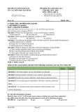 Đề thi giữa học kì 1 môn Tiếng Anh lớp 11 năm 2023-2024 - Trường PTDTNT Kon Rẫy