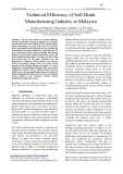 Technical efficiency of soft drink manufacturing industry in Malaysia