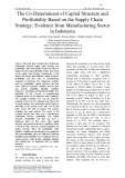 The co-determinant of capital structure and profitability based on the supply chain strategy: Evidence from manufacturing sector in Indonesia