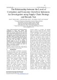 The relationship between the level of corruption and economic growth in Indonesia: An investigation using supply chain strategy and bounds test
