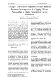 Using of user micro-segmentation and human resource management for supply chains approaches to study prospective target audiences
