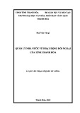 Luận văn Thạc sĩ Quản lý công: Quản lý nhà nước về hoạt động đối ngoại của tỉnh Thanh Hóa