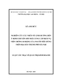 Luận văn Thạc sĩ Quản trị nhân lực: Nghiên cứu các nhân tố ảnh hưởng đến ý định chuyển đổi nhà cung cấp dịch vụ viễn thông di động của người tiêu dùng trên địa bàn thành phố Hà Nội