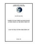 Luận văn Thạc sĩ Công nghệ thông tin: Nghiên cứu phát triển giải pháp dò quét lỗ hổng trong các hệ thống thông tin