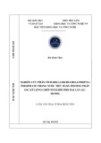 Luận văn Thạc sĩ Hoá học: Nghiên cứu phân tích Bis (1,3-dichloro-2-propyl) phosphate trong nước tiểu bằng phương pháp sắc ký lỏng ghép nối khối phổ hai lần (LCMS/MS)