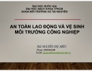 Bài giảng An toàn lao động và vệ sinh môi trường công nghiệp: Chương 1 - ThS. Nguyễn Thị Hiếu