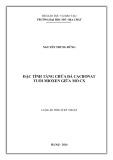 Luận án Tiến sĩ Kỹ thuật: Đặc tính tầng chứa đá cacbonat tuổi Mioxen giữa mỏ CX