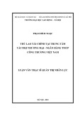 Luận văn Thạc sĩ Quản trị nhân lực: Thù lao tài chính cho tại Trung tâm Tài trợ thương mại - Ngân hàng TMCP Công thương Việt Nam