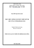 Tóm tắt Luận án Tiến sĩ Chính sách công: Thực hiện chính sách phát triển đô thị bền vững ở tỉnh Bình Dương