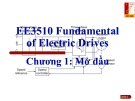 Bài giảng Cơ sở truyền động điện - Chương 1: Mở đầu