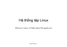 Bài giảng Linux và phần mềm mã nguồn mở - Chương 3: Hệ thống tệp Linux