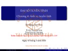 Bài giảng Đại số tuyến tính: Chương 4 - TS. Đặng Văn Vinh (2020)
